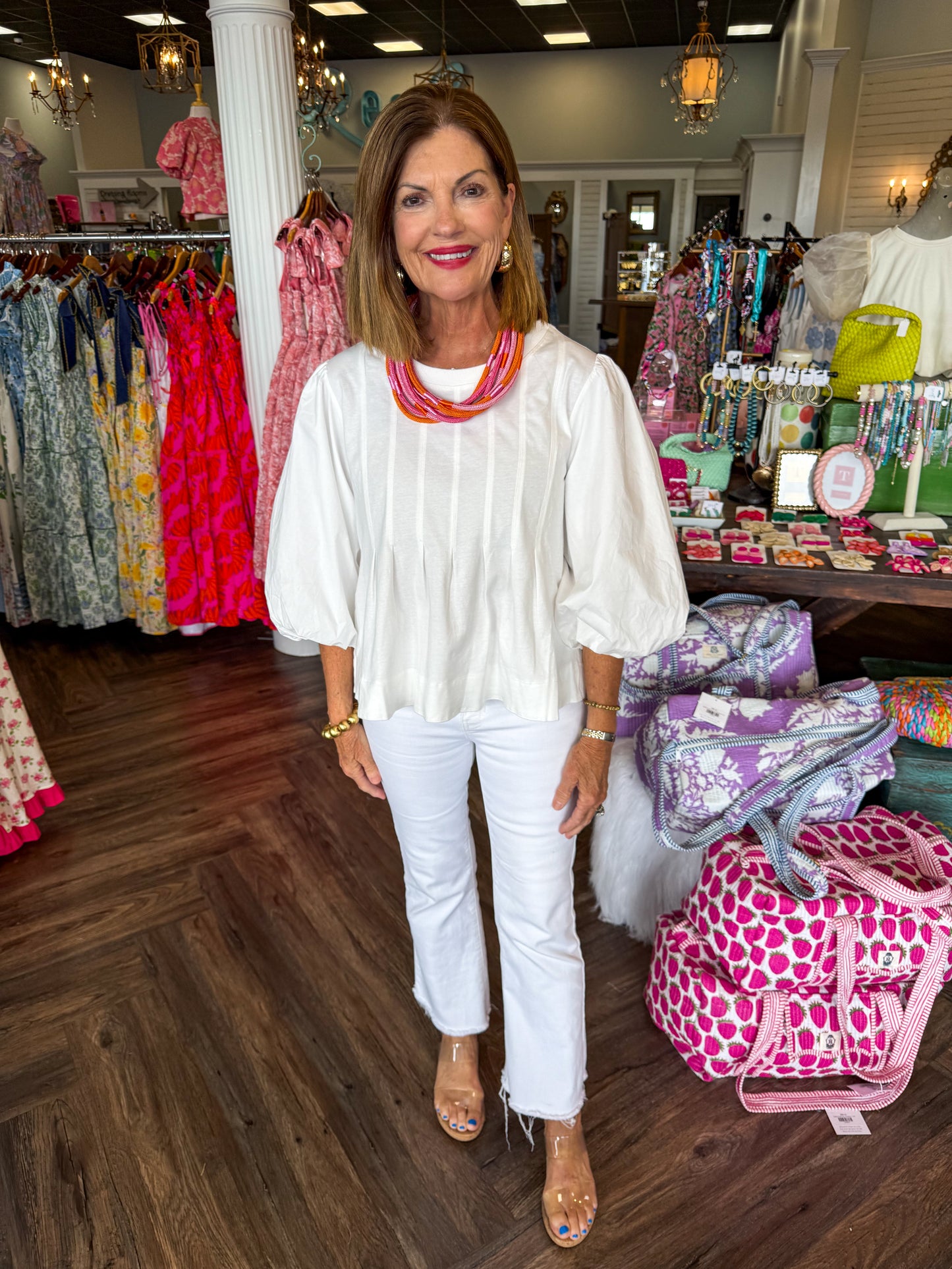 Jodi Cotton Top: White