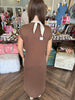 Kayla Midi Dress: Chesnut