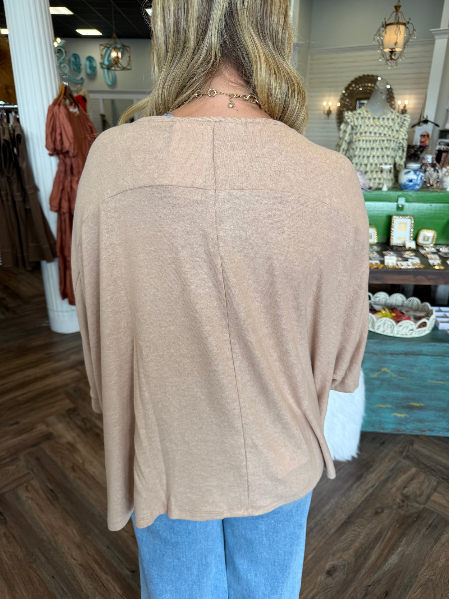 Oversized Everyday Top: Taupe