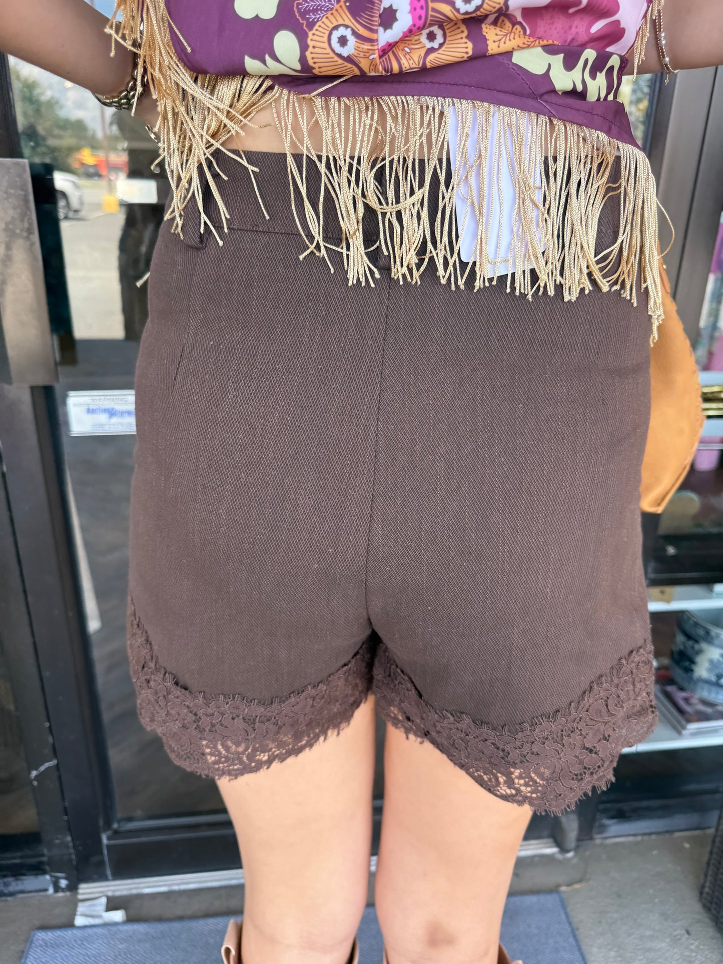 Brown Lace Skort