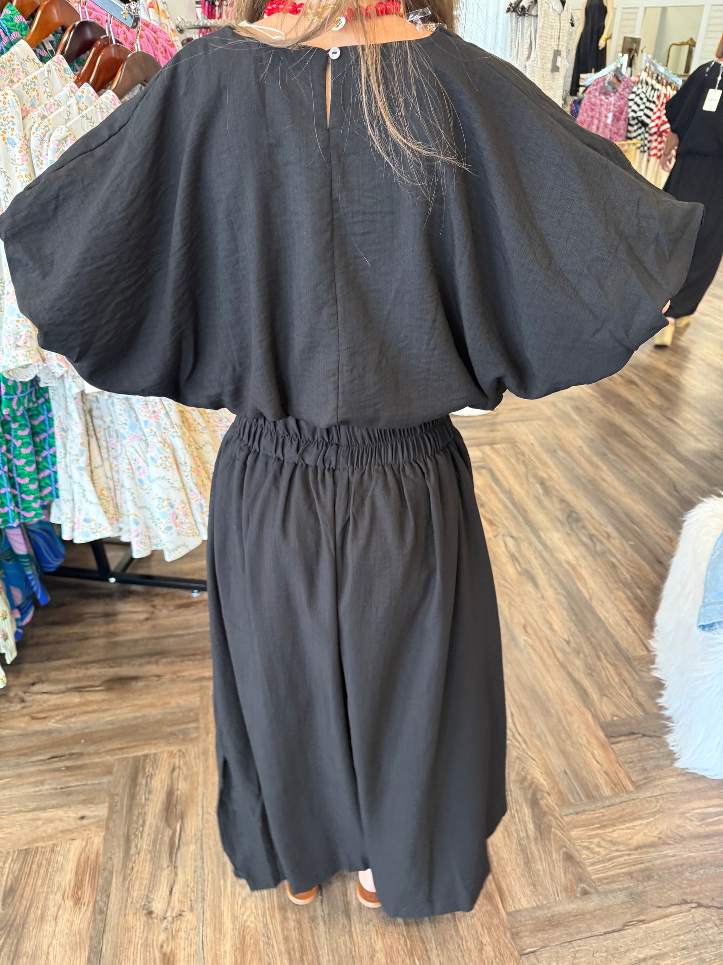 Erin Skirt Set: Black