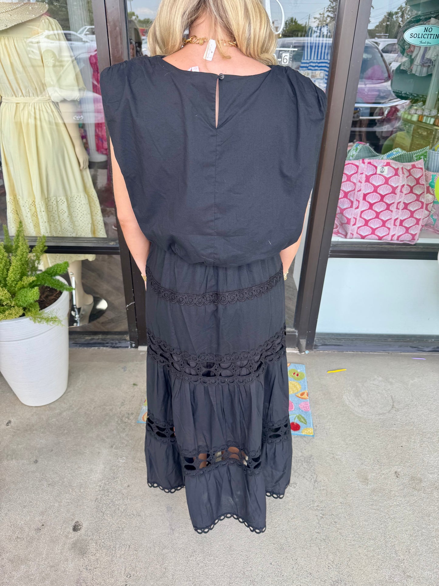 Black Eyelet Set