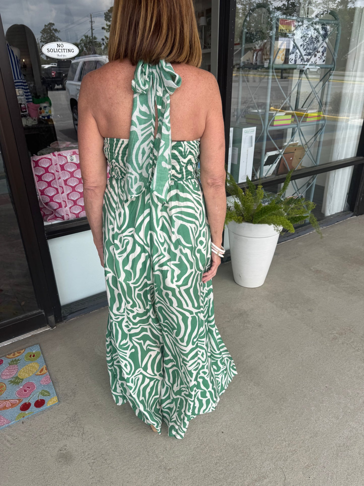 Driftwood Beachy Jumpsuit: Green