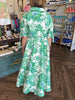 Green Palm Midi Dress