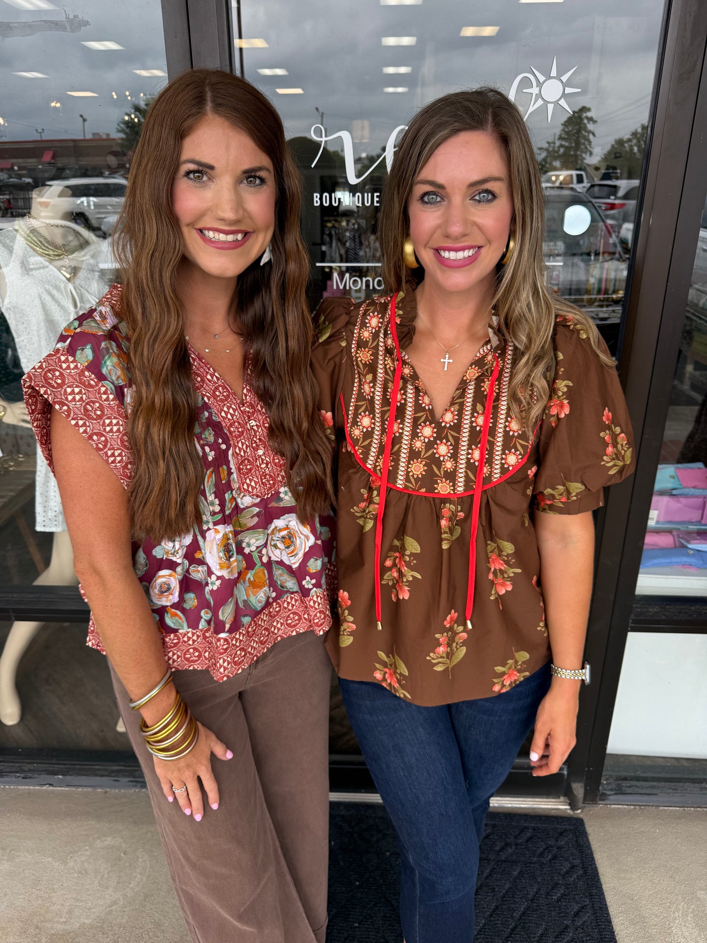 Blooming Patterned Top