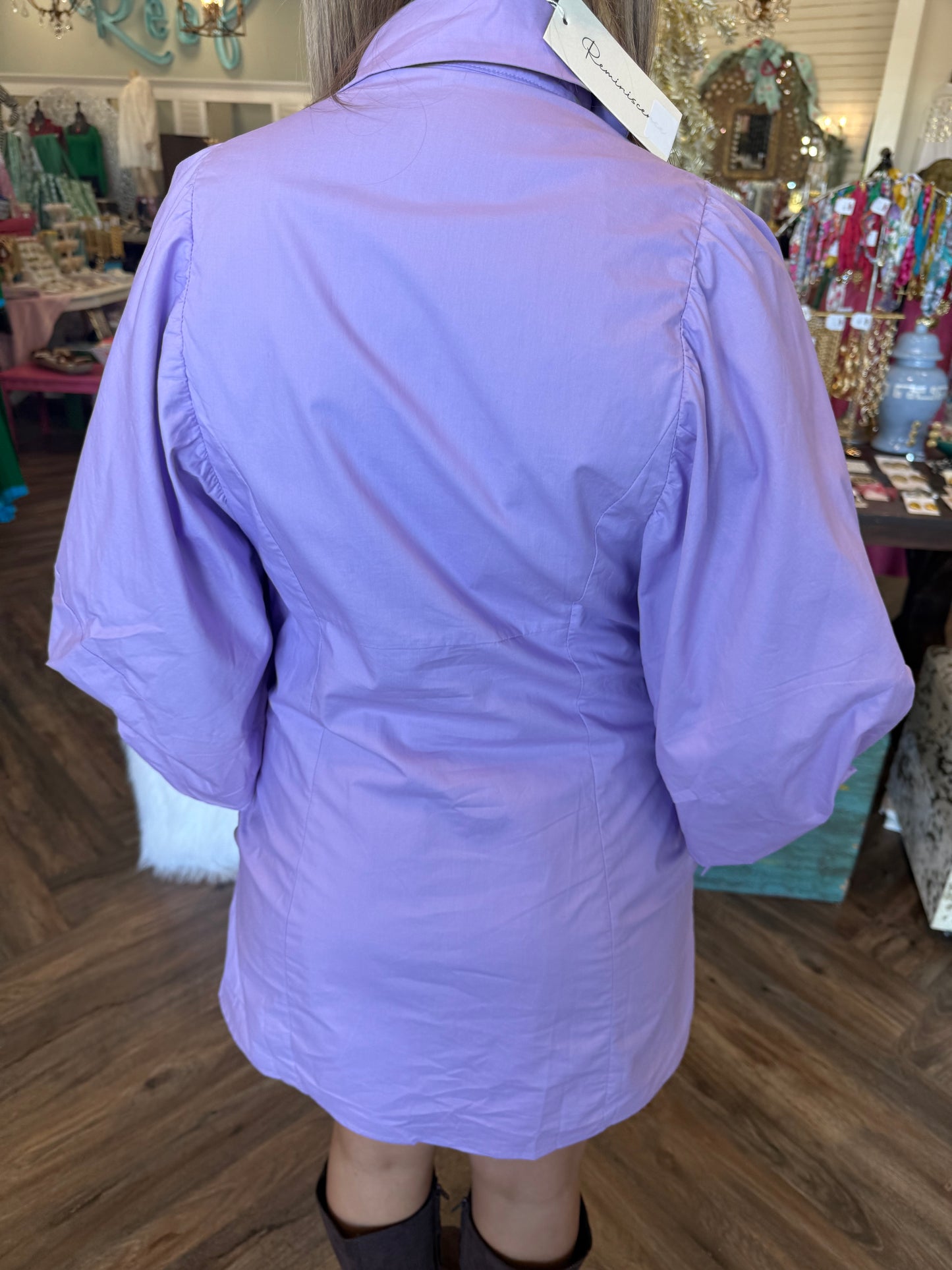 Elegant Event Mini Dress: Lavender