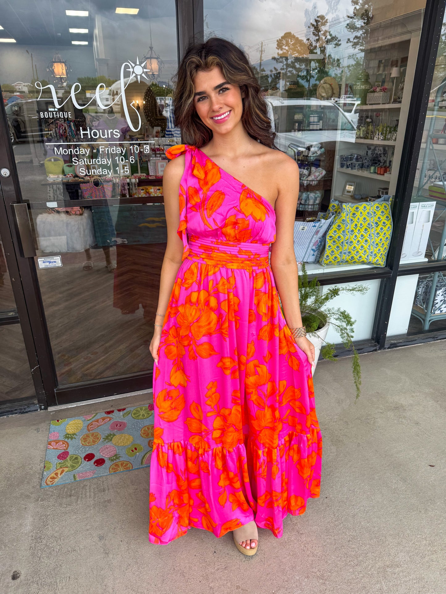 Orange Pacey One Shoulder Dress