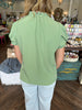 Mary Square Lainey Top: Basil