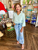 Floral Printed Vervet Jeans
