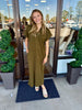 Buttery Soft Olive Collar Midi Dress