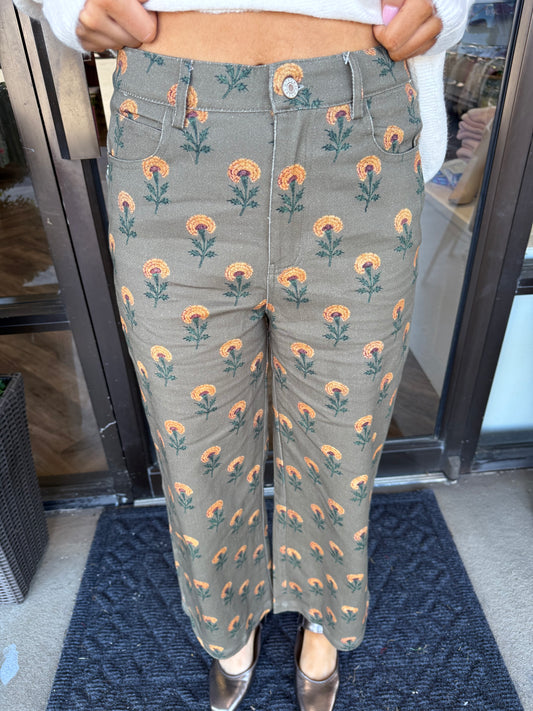 Botanical Jeans: Olive