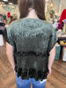 Velvet Scrunch Top: Olive