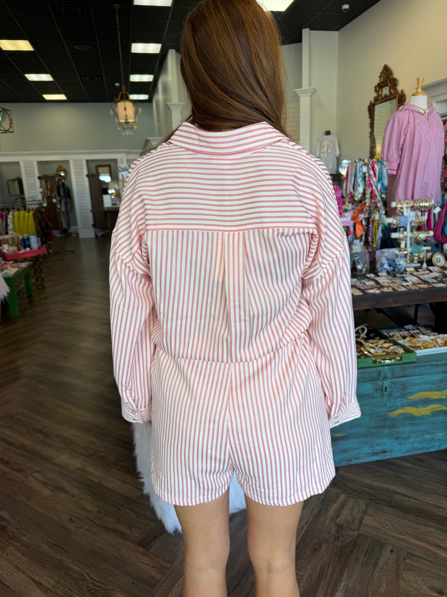 Pink Line Romper