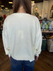 Cream Jeweled Button Sweater