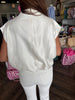 Satin Bubble Blouse: White