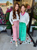 Exposed Hem Pants: Green