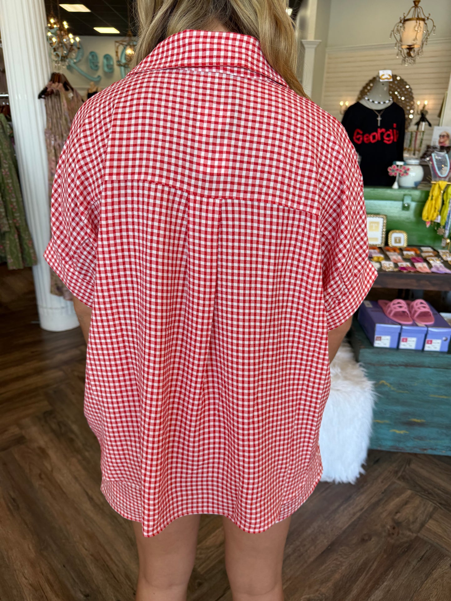 Red Gingham Set