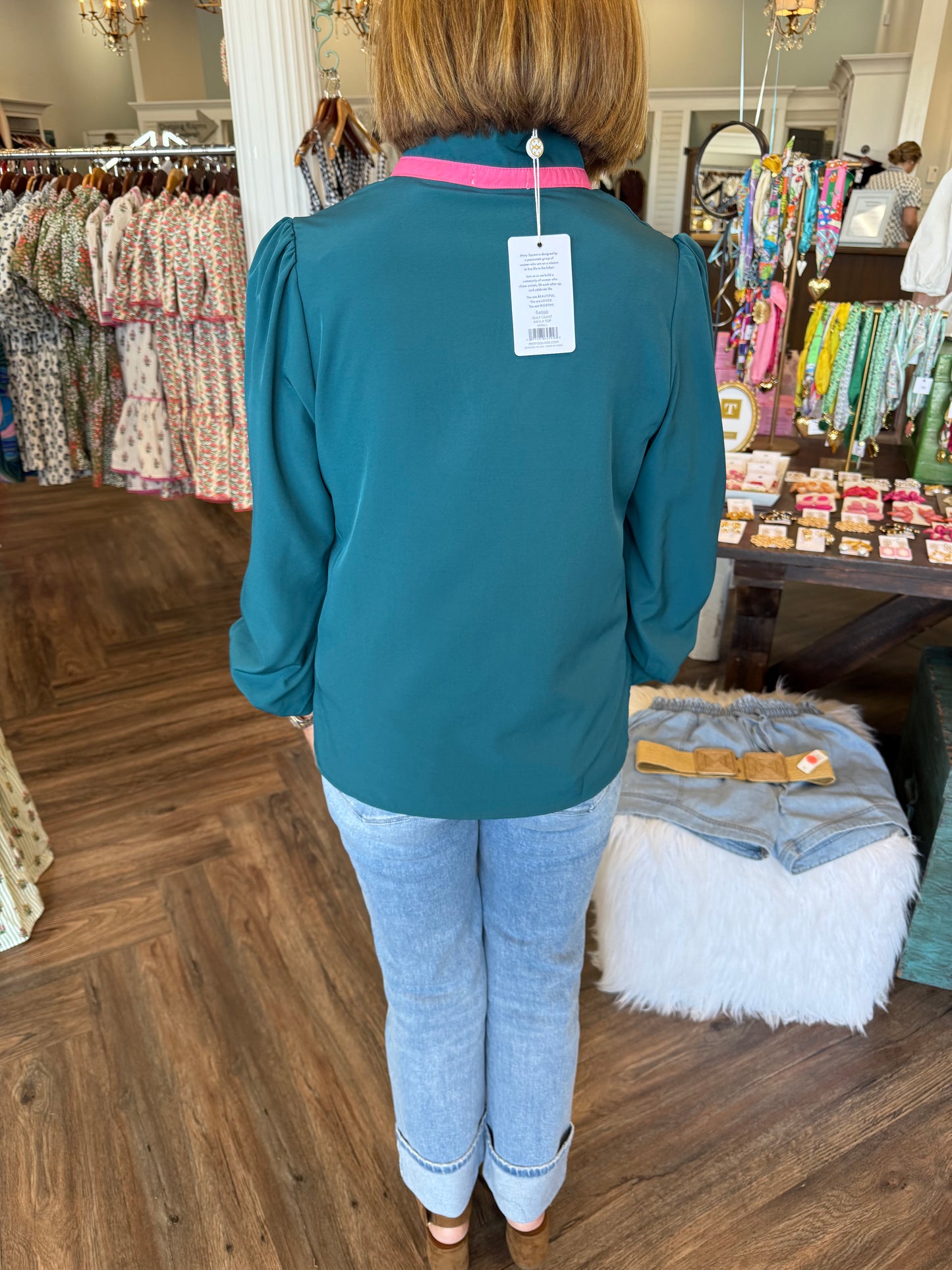 Mary Square Kayla Top: Gulf Coast