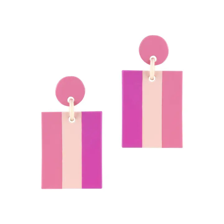 Sunshine Tienda- Hibiscus Block Earrings