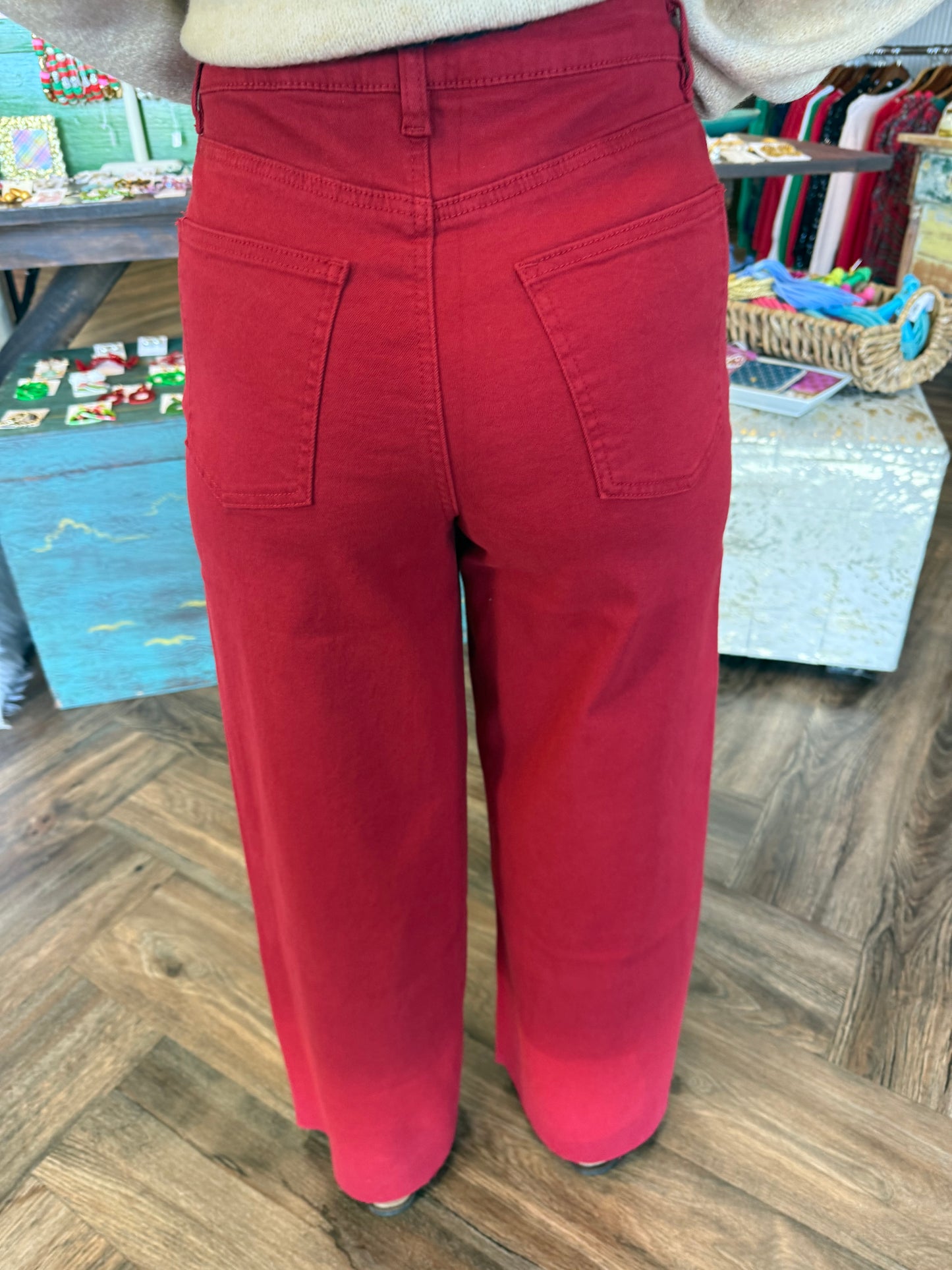 Red Velvet Pants