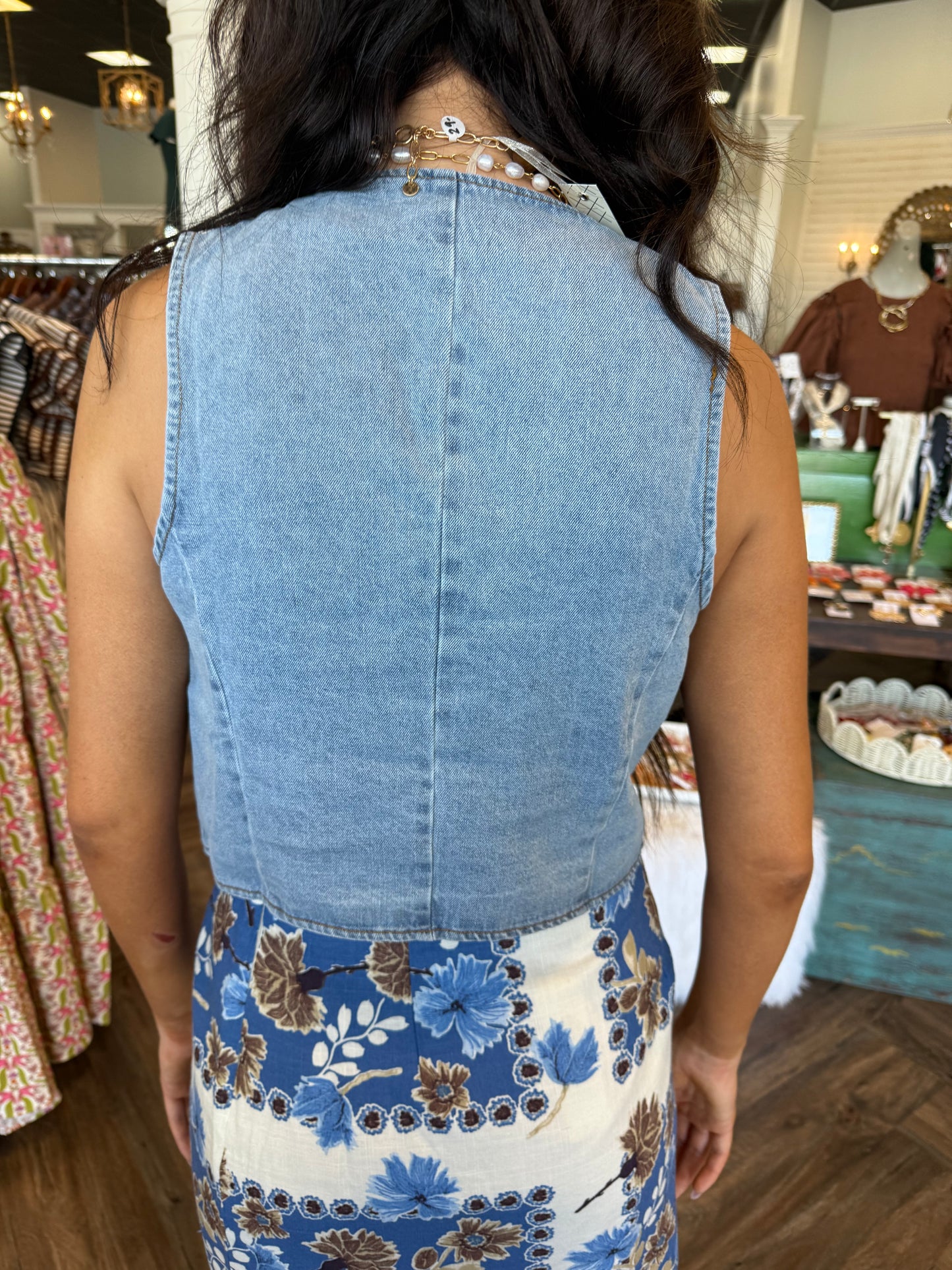 Button up Denim Top