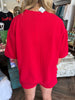 Ribbed Short Set: Red