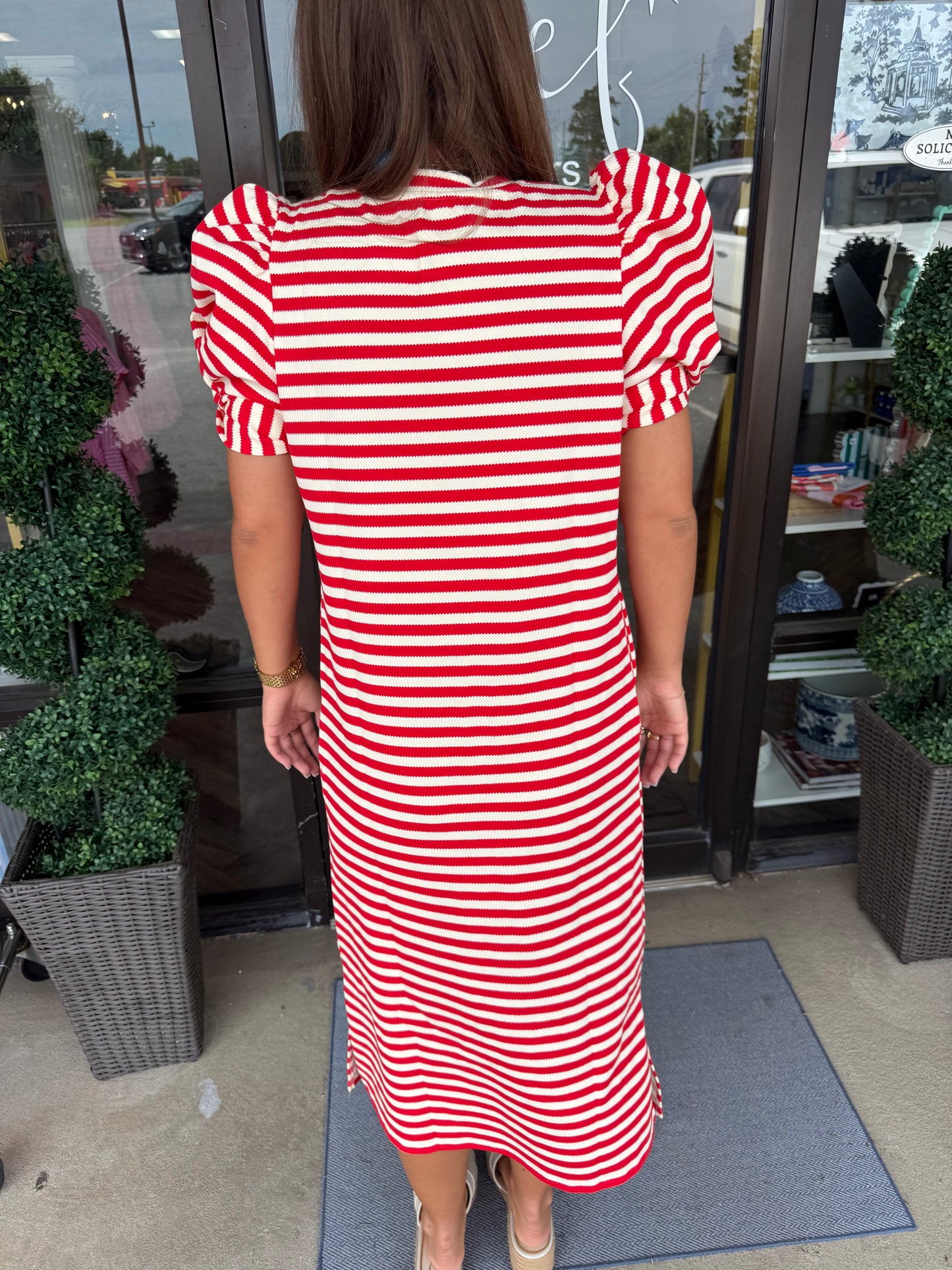 American Stripe Midi Dress