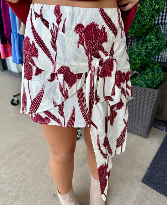 Becca Burgandy Skort