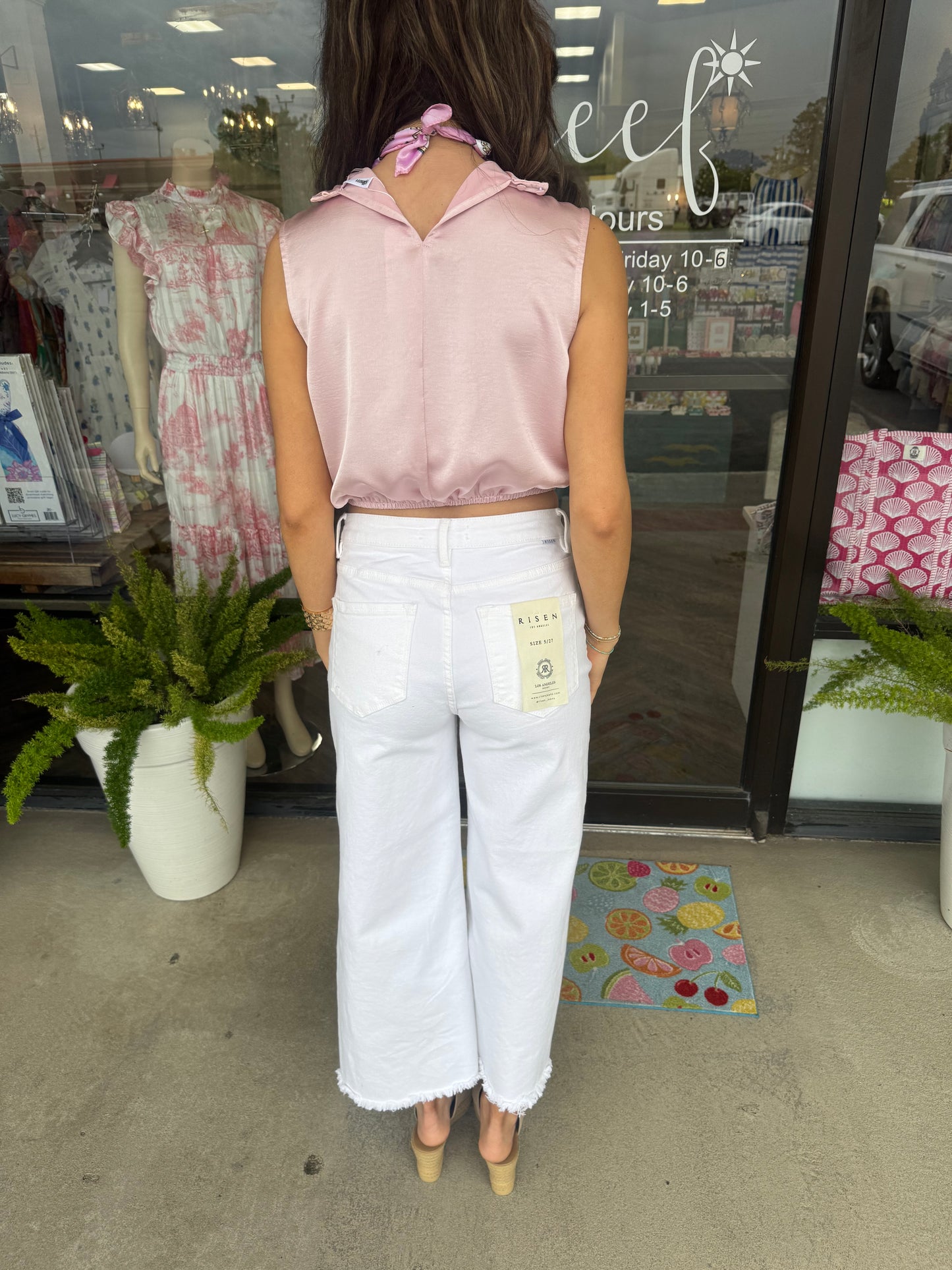 Satin Bubble Top: Mauve