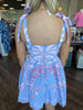 Periwinkle Scalloped Mini Dress