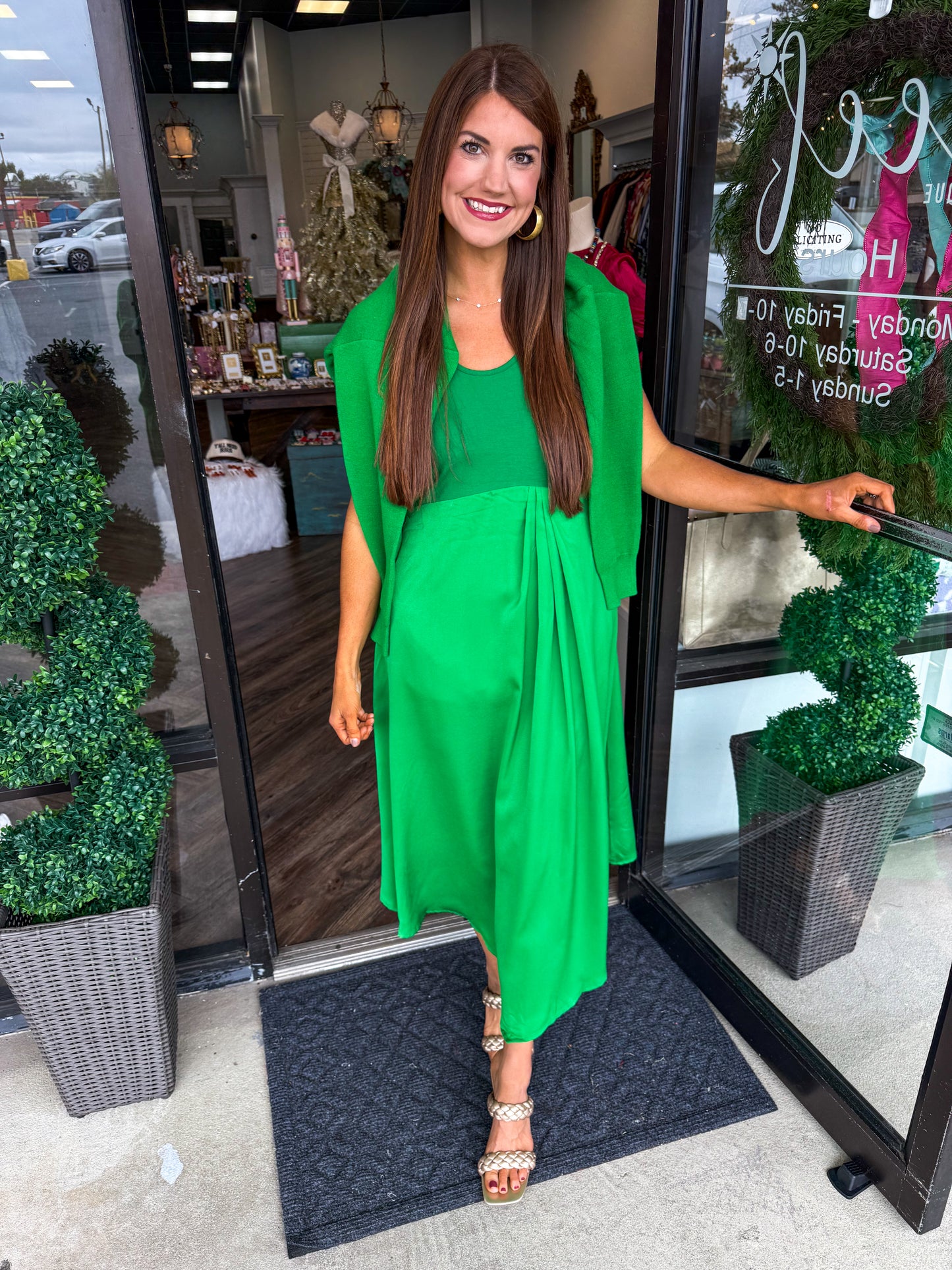 Layered Sweater Midi Dress