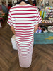 Striped Midi Dress- Maroon