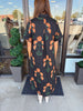 Camel Petal Midi Dress
