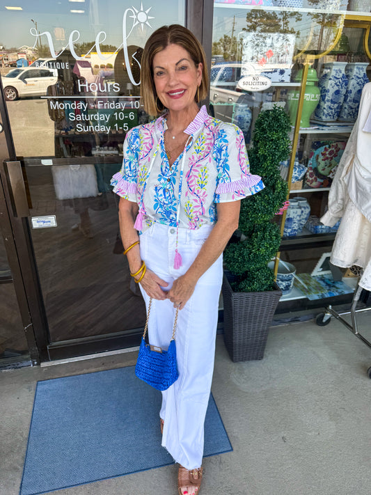 Colorful Swirl Leaf Top