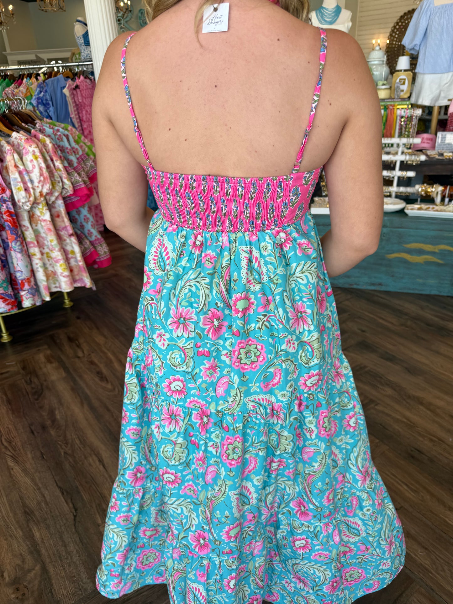 Lily Mix Print Maxi Dress