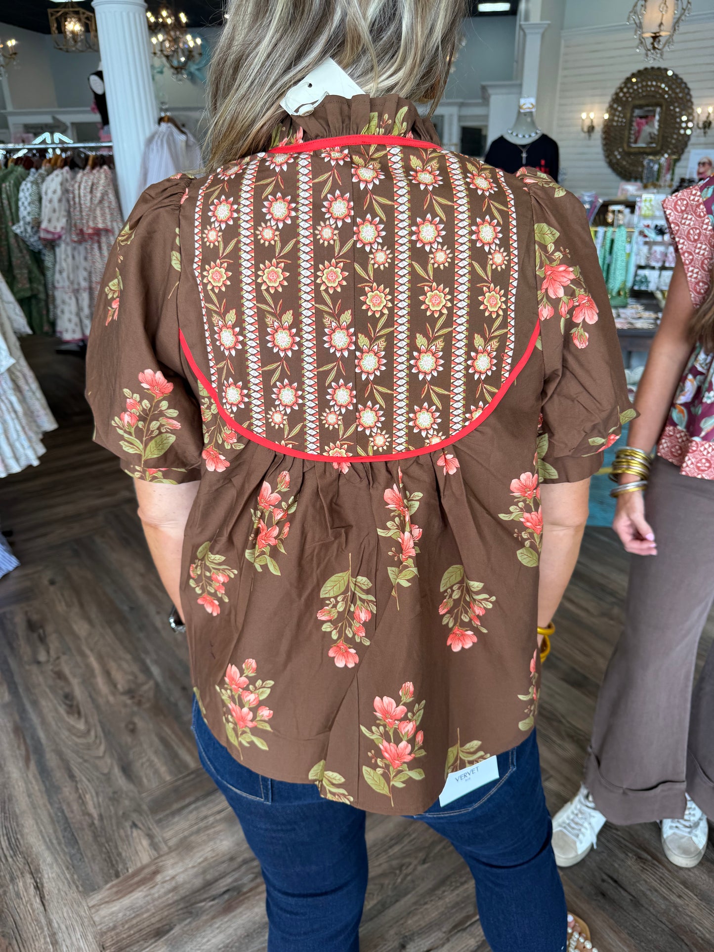 Blooming Patterned Top