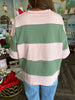 Polly Colorblock Top: Lt Pink