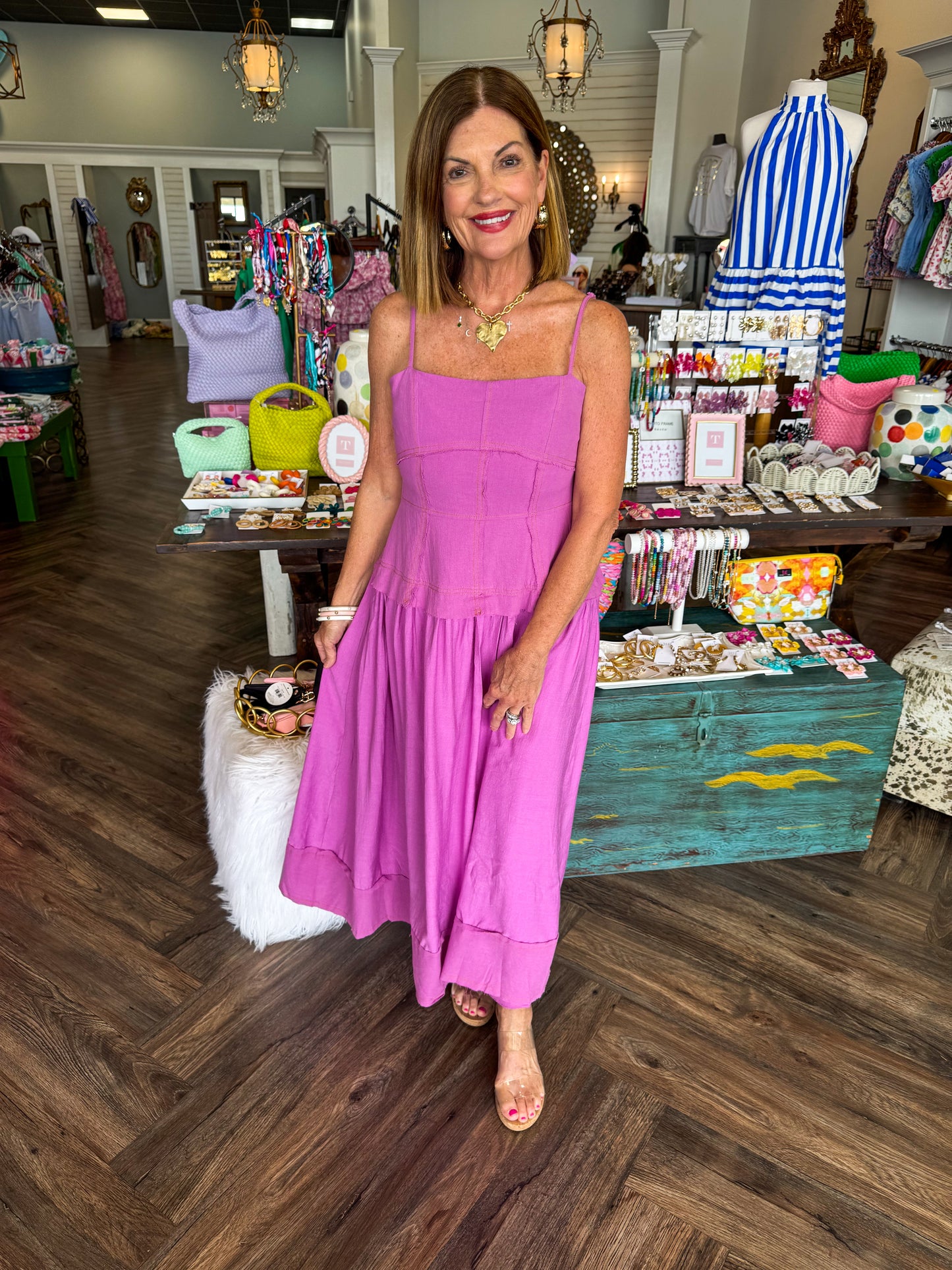 Mia Midi Dress: Lilac