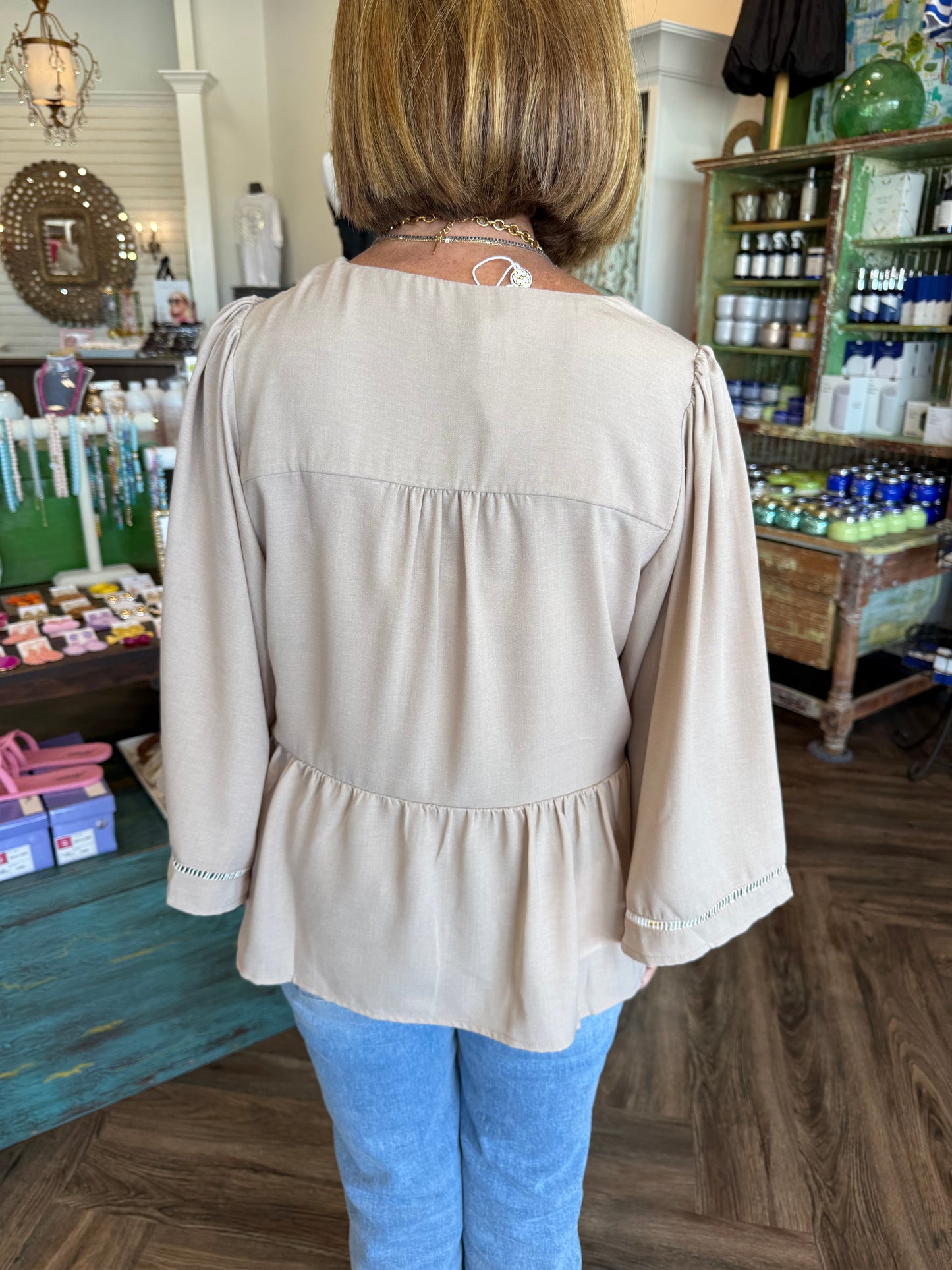 Mary Square Monroe Top: Doeskin