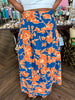 Blue & Orange Maxi Skirt