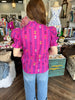 Alden Design Ruffle Top: Purple
