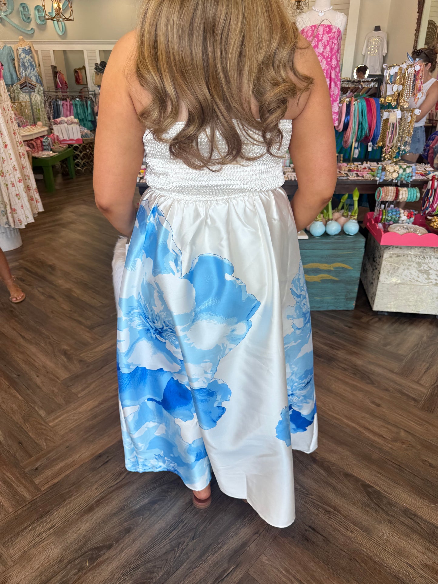 Watercolor Garden Maxi Dress