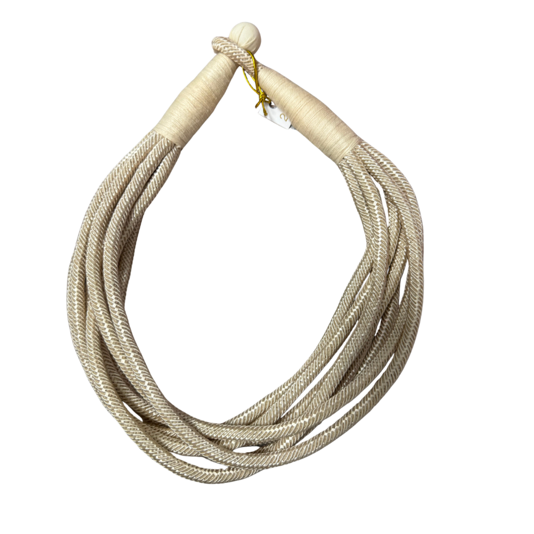 Light Taupe Rope Necklace