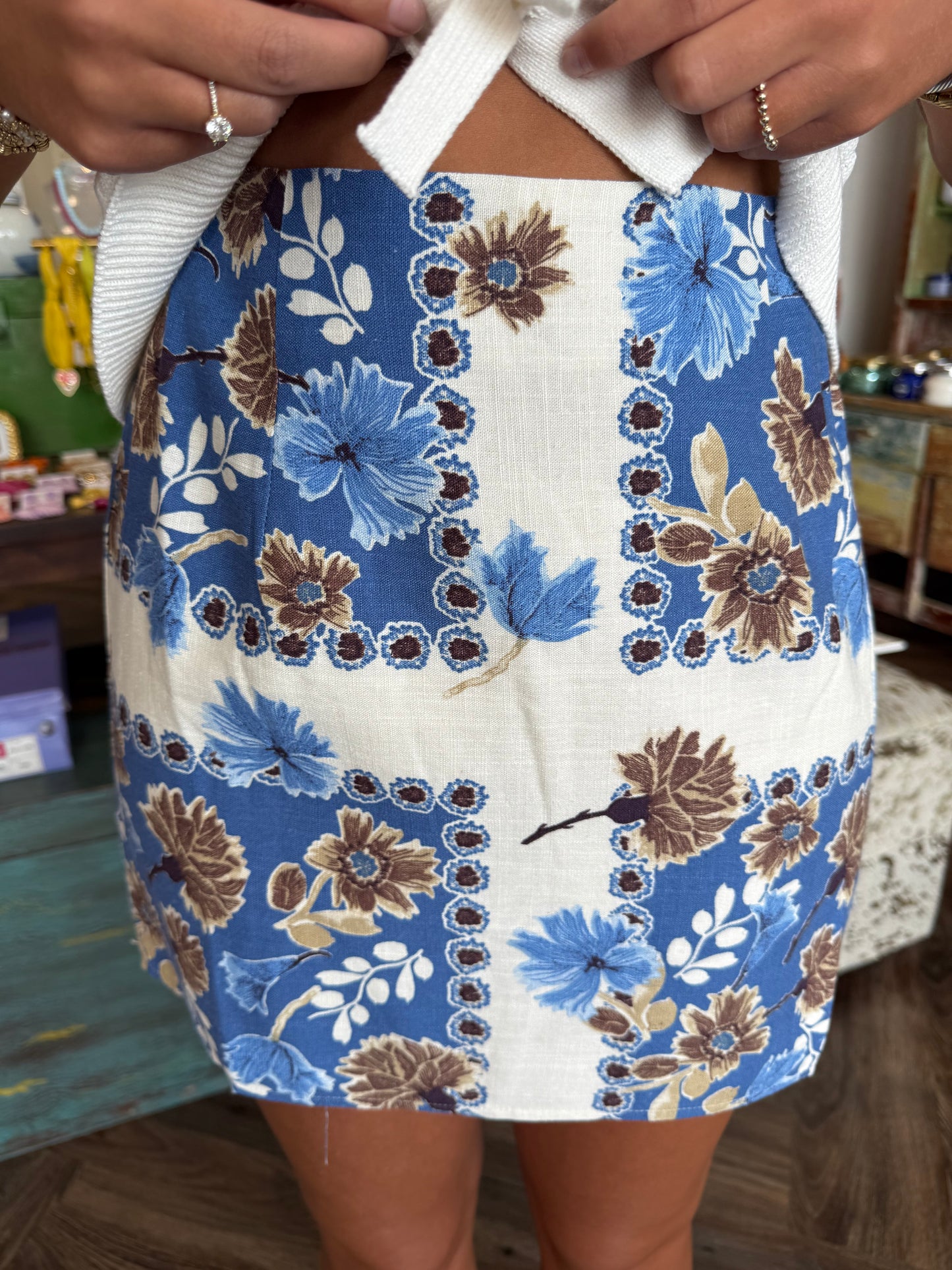 Falling Floral Skirt