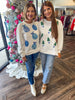 Mary Square Blue Trees Sweater