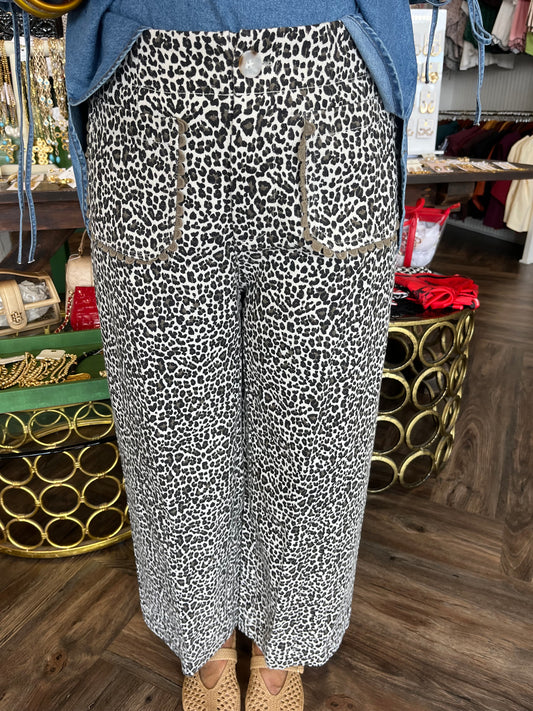 Ivory Cheetah Pants