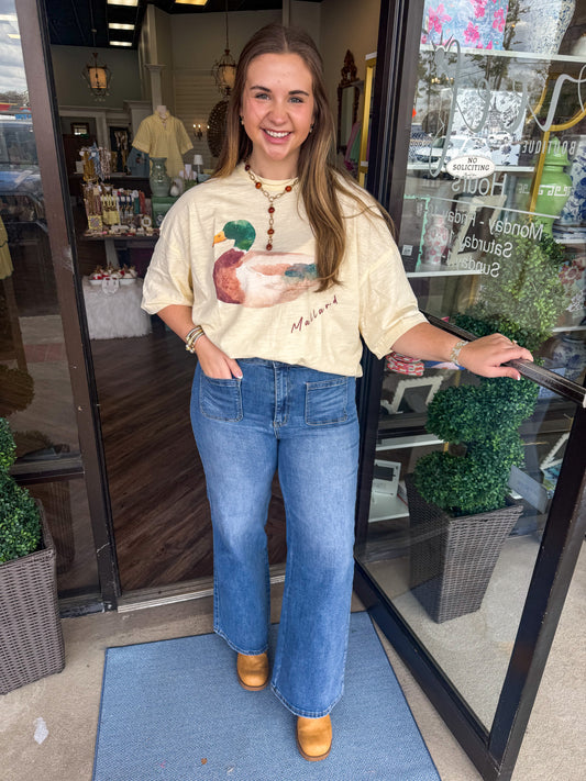 Mallard Tee: Cream