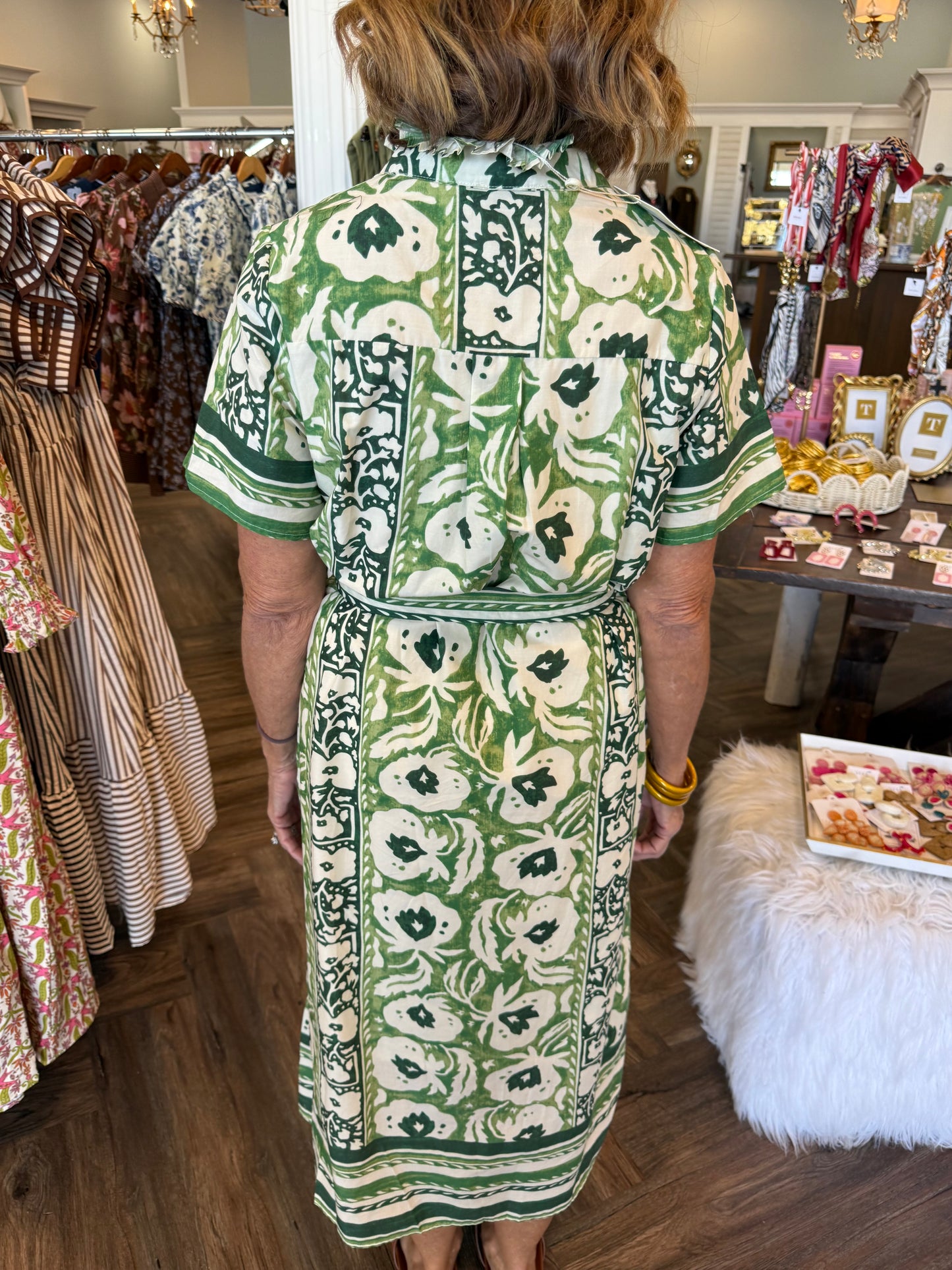 Von Trapp Tie Midi Dress