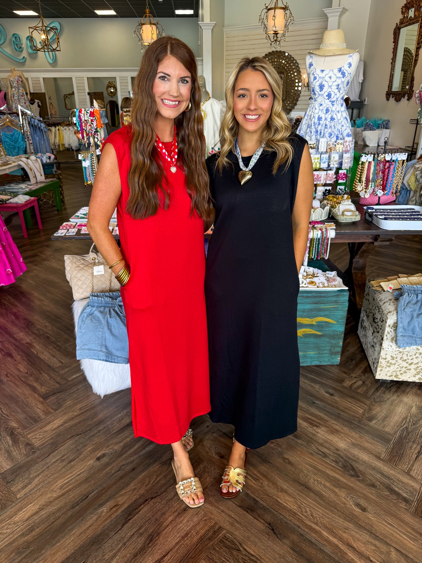 Kayla Midi Dress: Black