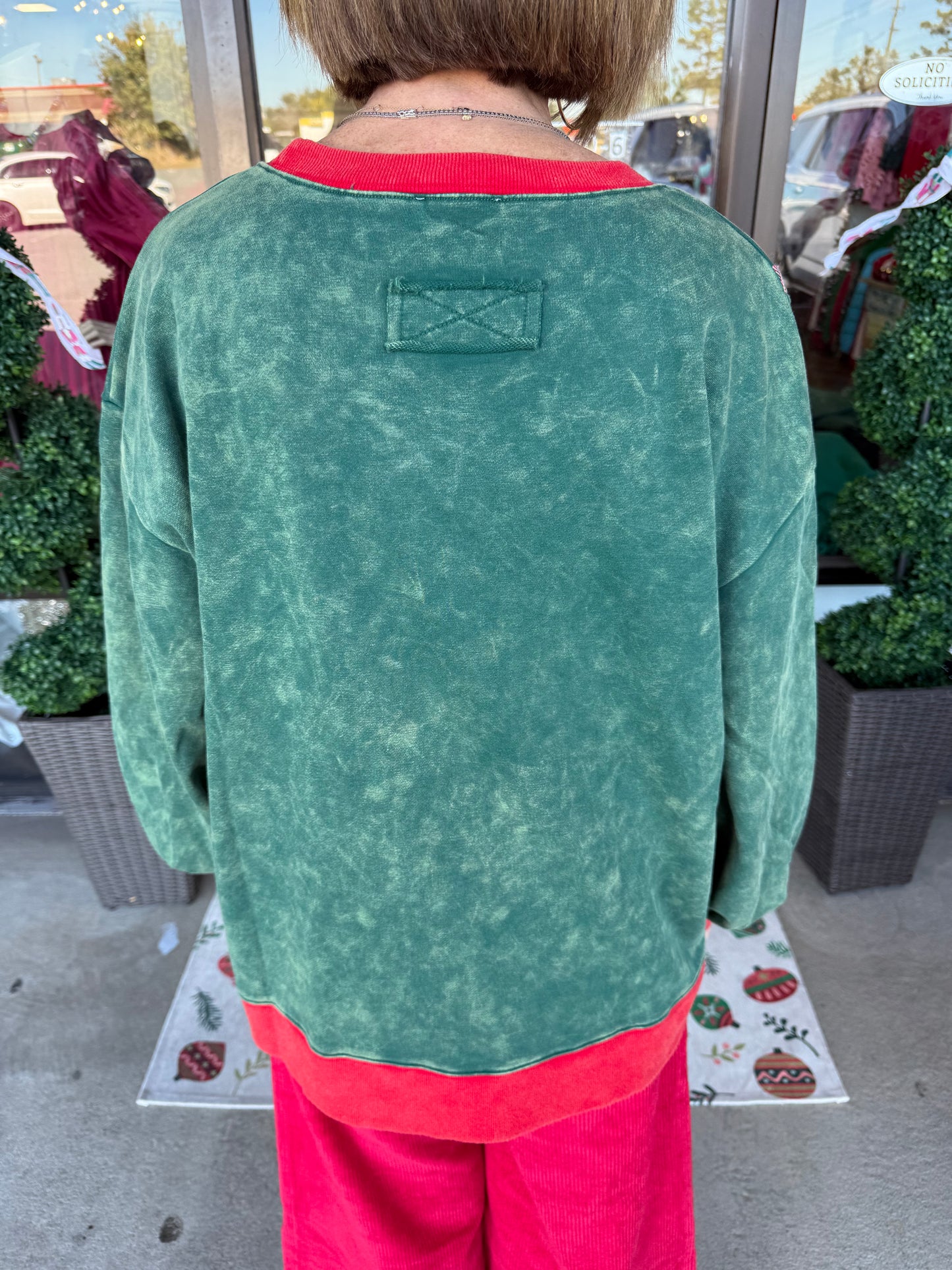 Mineral Wash Bow Pullover